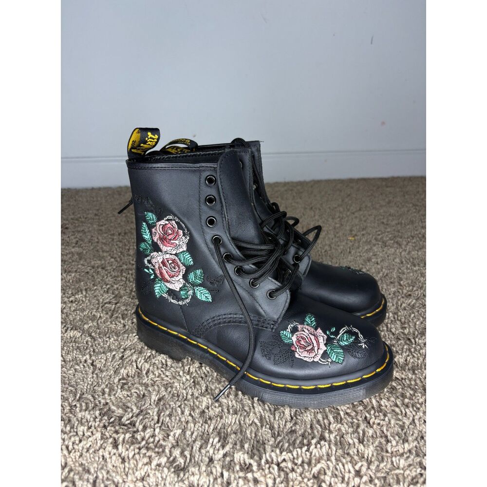 Dr. Martens Women's Floral Combat Boots